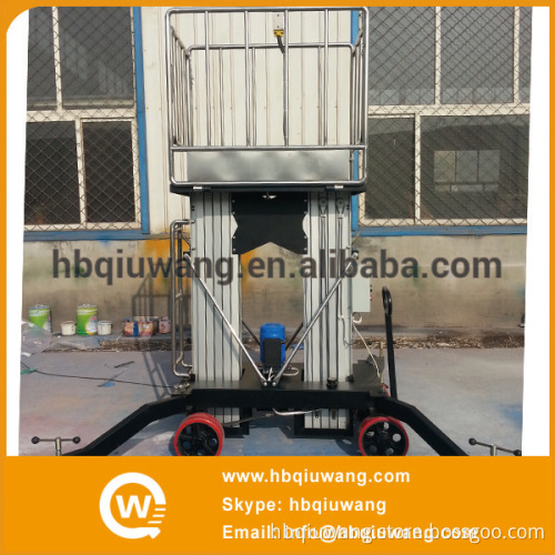 Dual Mast Big Wheel Aluminum Alloy Work Lift Platform